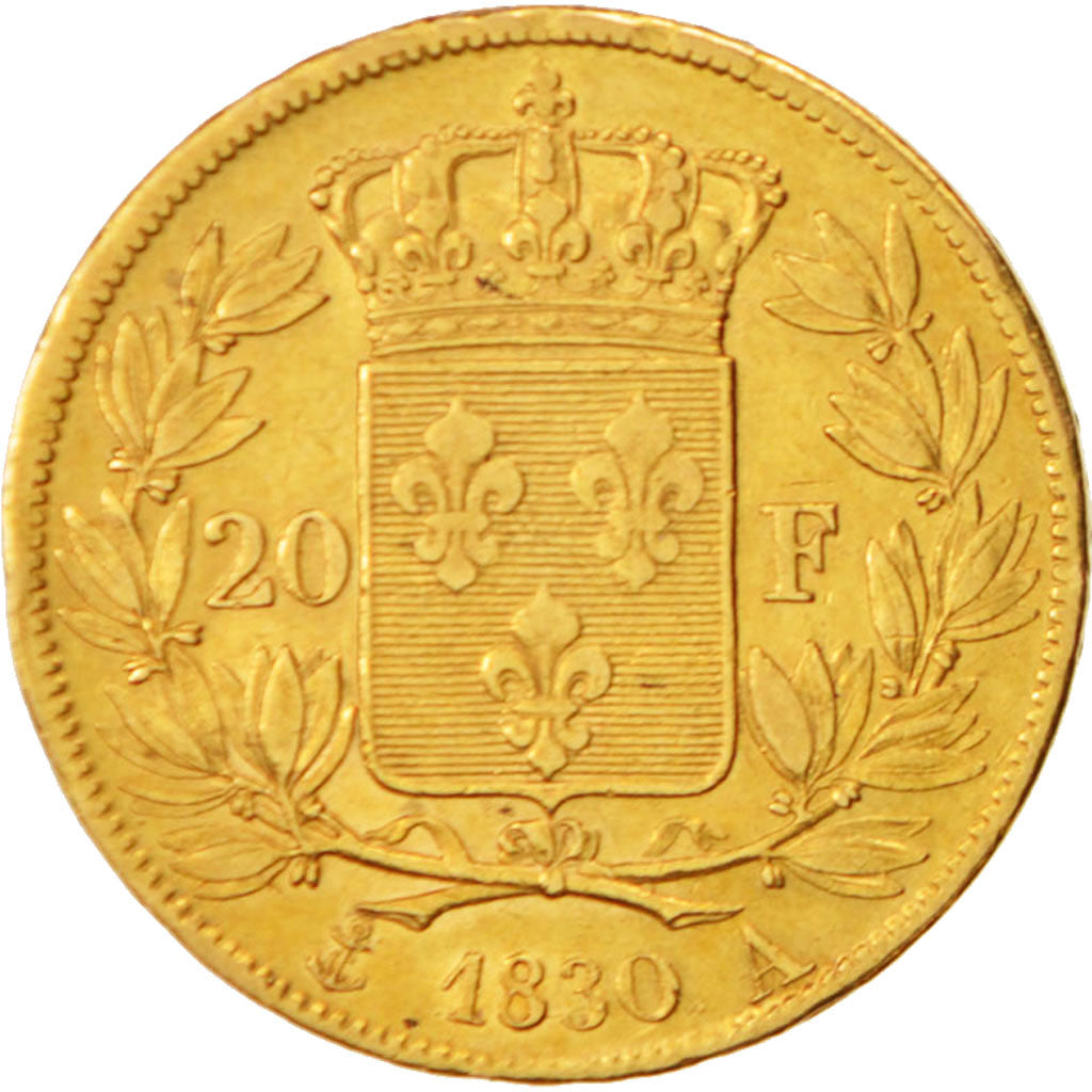 France, Charles X, 20 Francs, 1830, Paris, EF(40-45), Gold, KM:726.1