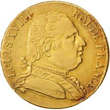 France, Louis XVIII, 20 Francs, 1815, London, TTB, Or, KM:1, Gadoury:1027