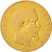 Francia, Napoleon III, Napoléon III, 50 Francs, 1858, Strasbourg, BC, Oro