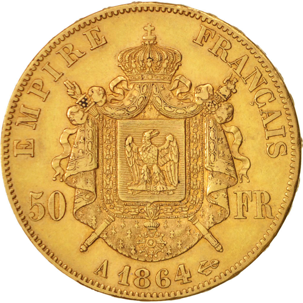 Munten, Frankrijk, Napoleon III, Napoléon III, 50 Francs, 1864, Paris, ZF