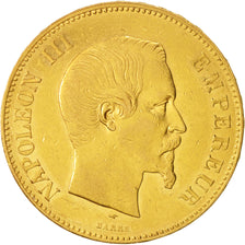 Frankreich, Napoleon III, 100 Francs, 1857, Paris, SS, Gold, KM:786.1