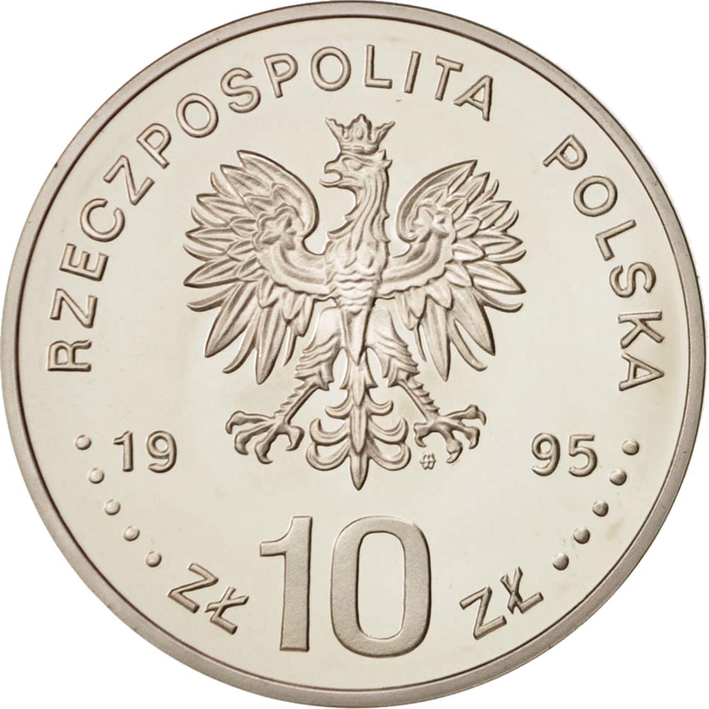 Moneta, Polonia, 10 Zlotych, 1995, FDC, Argento, KM:287