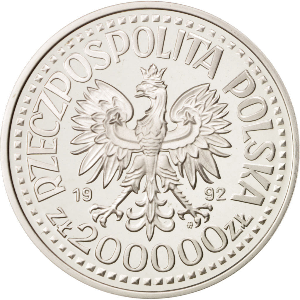 Monnaie, Pologne, 200000 Zlotych, 1992, FDC, Argent, KM:254