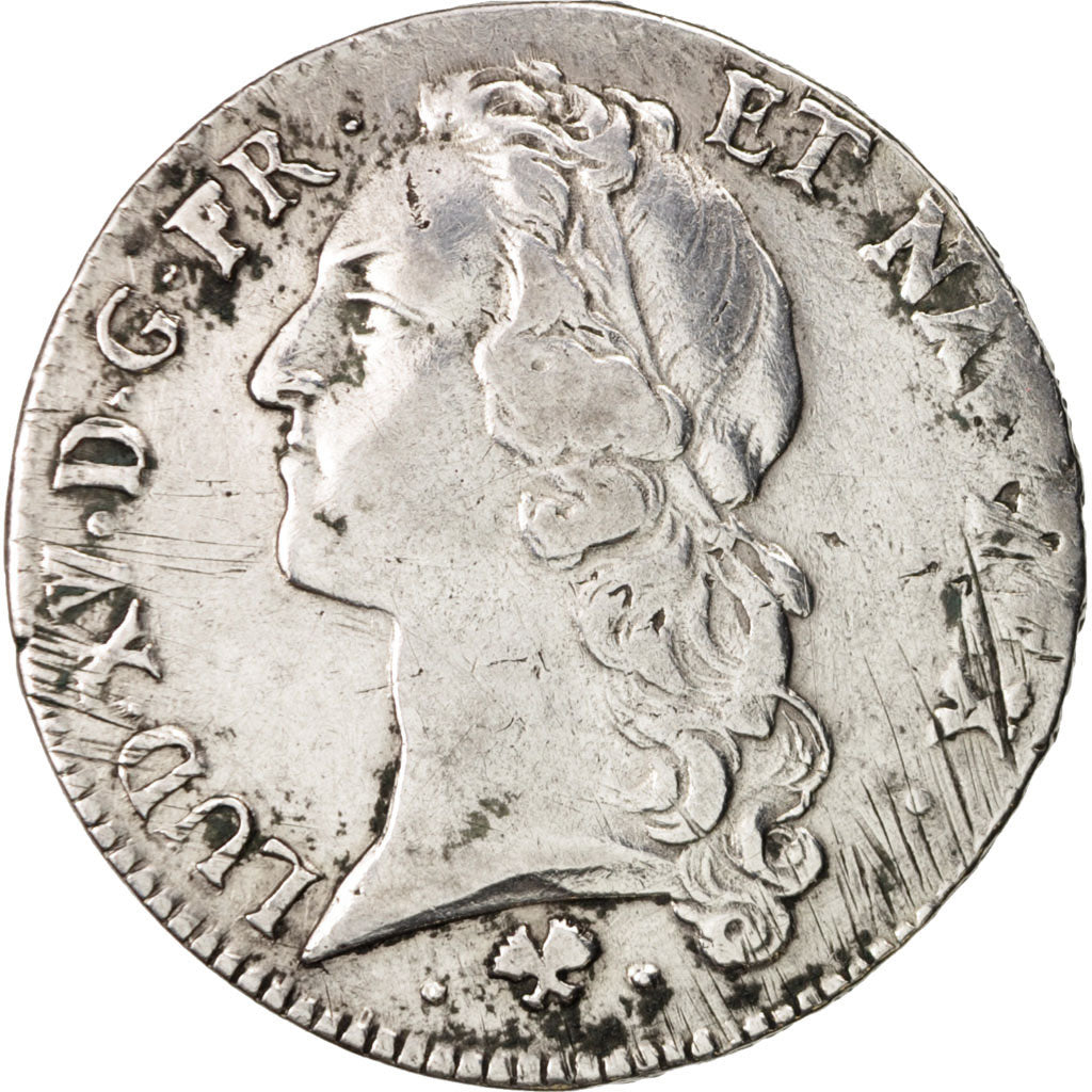 Munten, Frankrijk, Louis XV, Écu au bandeau, Ecu, 1763, Bayonne, ZF, Zilver