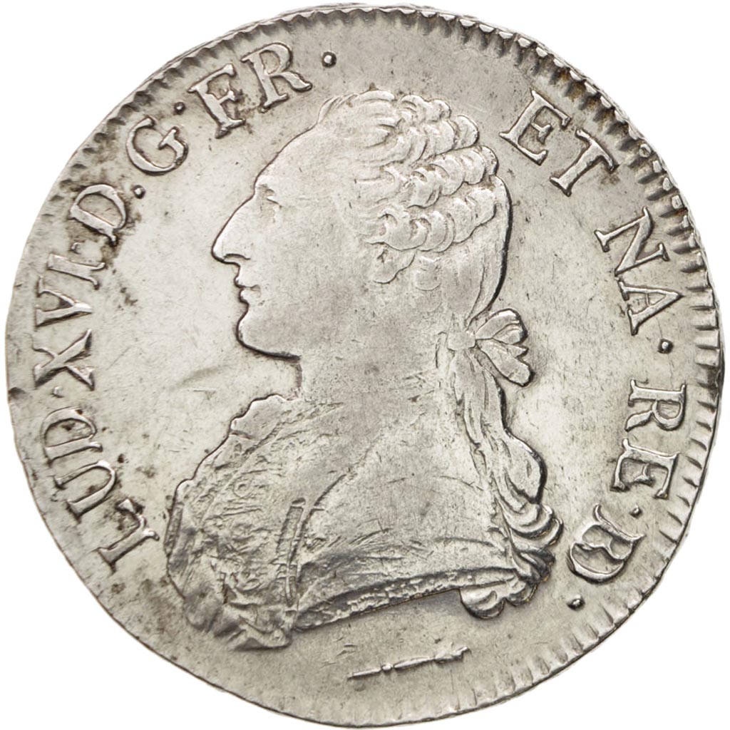 Coin, France, Louis XVI, Écu de Béarn aux branches d'olivier, Ecu, 1786, Pau