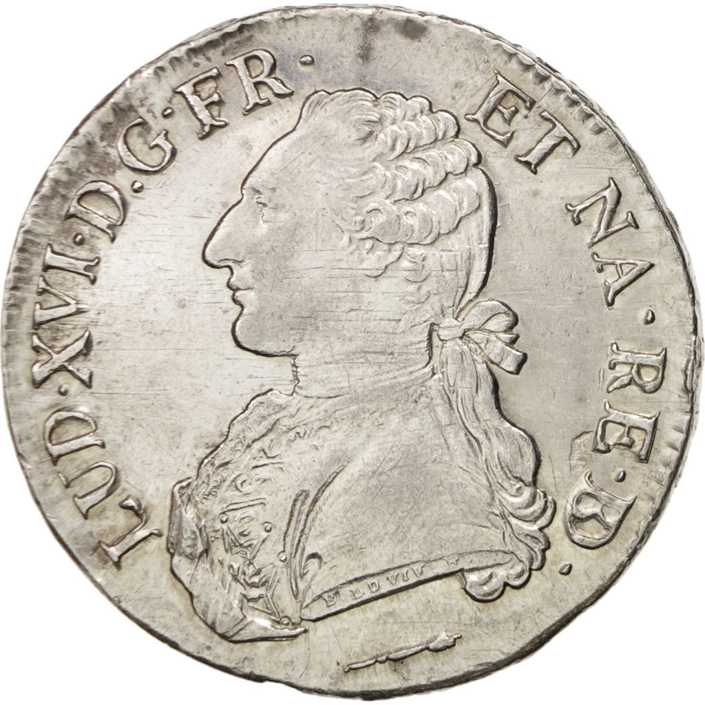 Coin, France, Louis XVI, Écu de Béarn aux branches d'olivier, Ecu, 1786, Pau