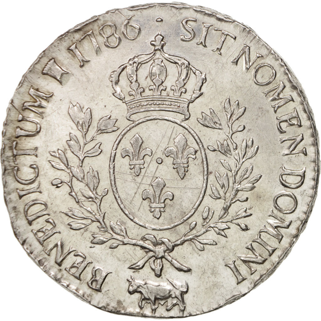 Coin, France, Louis XVI, Écu de Béarn aux branches d'olivier, Ecu, 1786, Pau