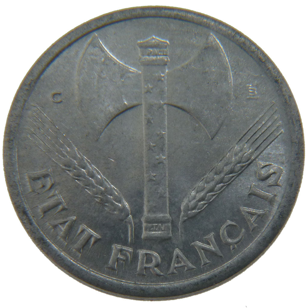 FRANCE, 1 Franc, 1944, Castelsarrasin, MS(60-62), Aluminium, Gadoury #471, 1.30
