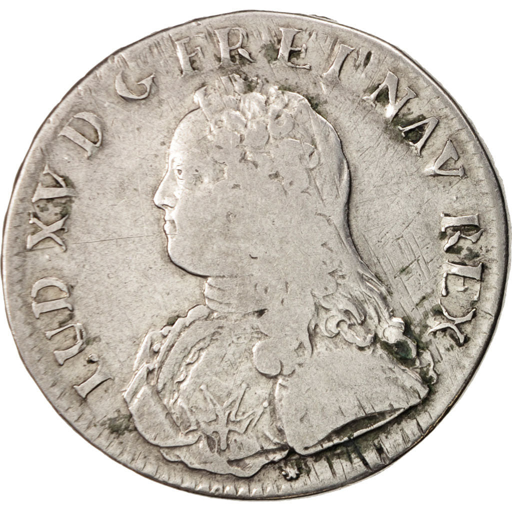 Münze, Frankreich, Louis XV, Écu aux branches d'olivier, Ecu, 1734, Lyon, S