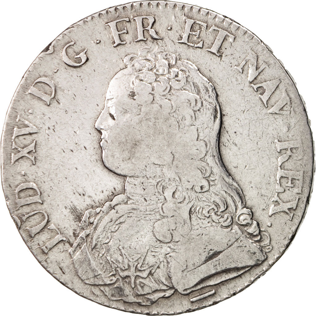 Coin, France, Louis XV, Écu aux branches d'olivier, Ecu, 1738, Lille