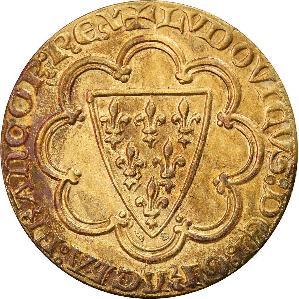 Francja, Medal, Reproduction du Louis d'Or de Louis IX, Historia, AU(55-58)