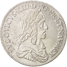 France, Louis XIII, 1/2 Écu, 1643 Rose, Paris, EF(40-45), KM:135.1