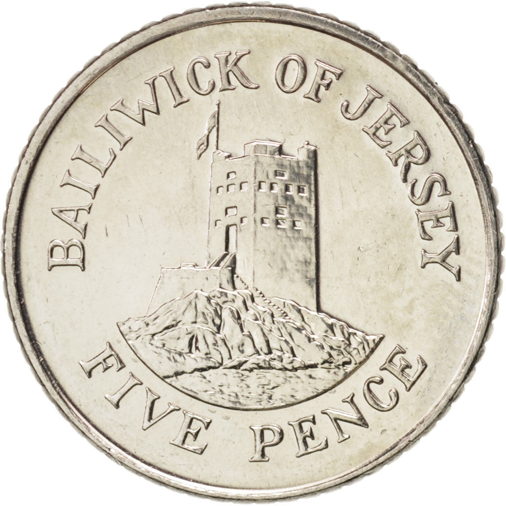 Jersey, Elizabeth II, 5 Pence, 2008, MS(65-70), Copper-nickel, KM:105