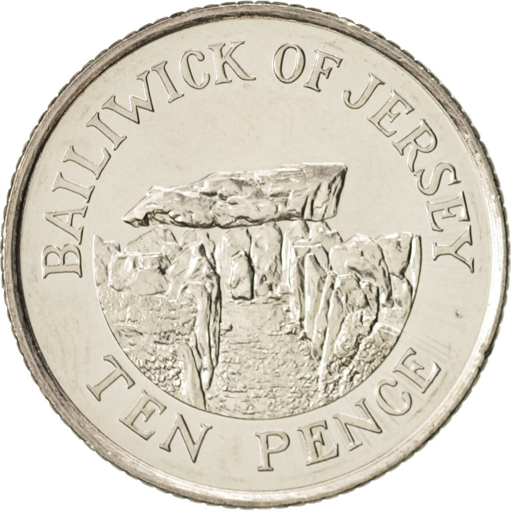 Jersey, Elizabeth II, 10 Pence, 2007, MS(65-70), Copper-nickel, KM:106