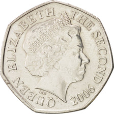 Coin, Jersey, Elizabeth II, 50 Pence, 2006, MS(63), Copper-nickel, KM:108