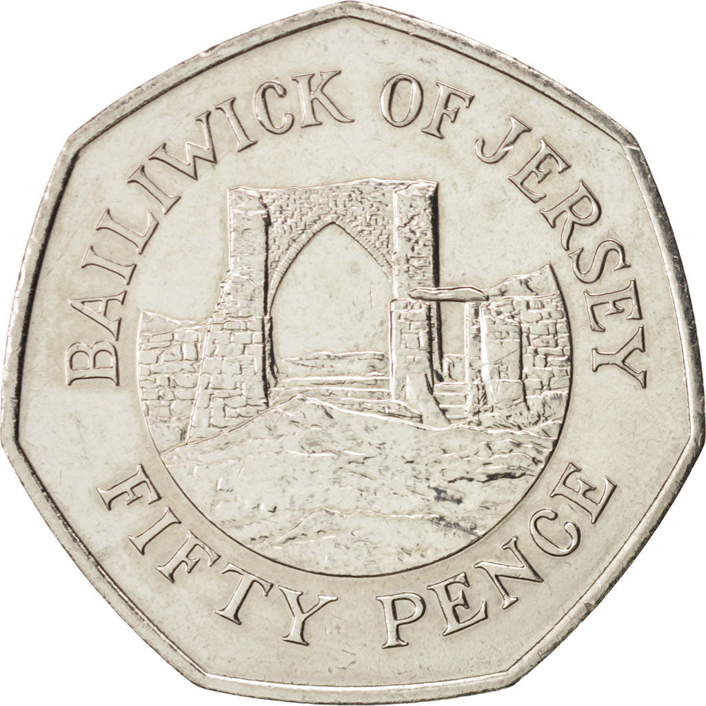 Coin, Jersey, Elizabeth II, 50 Pence, 2006, MS(63), Copper-nickel, KM:108