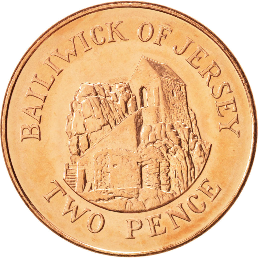 Coin, Jersey, Elizabeth II, 2 Pence, 2008, MS(64), Copper Plated Steel, KM:104
