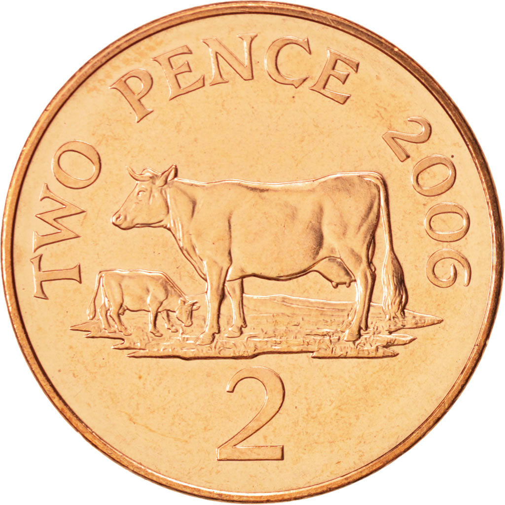 Coin, Guernsey, Elizabeth II, 2 Pence, 2006, British Royal Mint, MS(65-70)