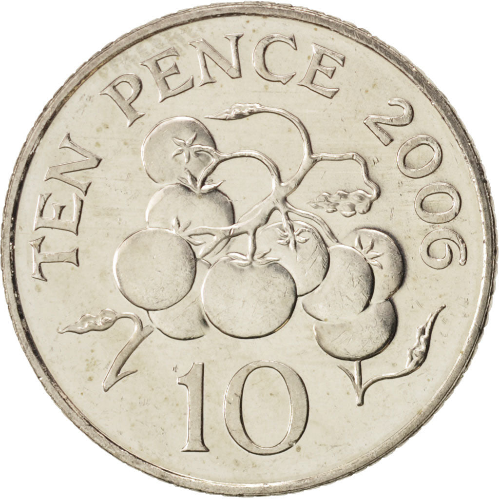 Guernsey, Elizabeth II, 10 Pence, 2006, British Royal Mint, MS(63)