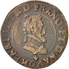 Francia, Henri IV, Double Tournois, 1594, Clermont, BB, Rame, CGKL:174