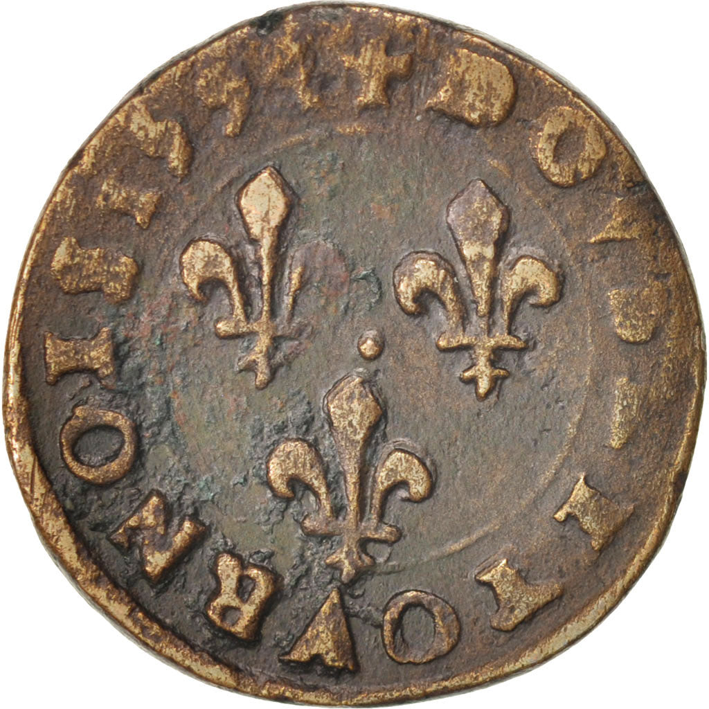 Francia, Henri IV, Double Tournois, 1594, Clermont, BB, Rame, CGKL:174