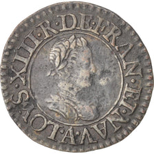 Coin, France, Louis XIII, Denier tournois, buste enfantin « petite