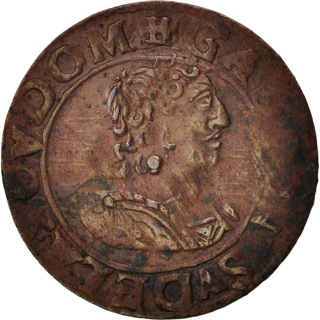 Coin, France, Gaston d'Orléans, Double Tournois, 1639, Trévoux, AU(50-53)