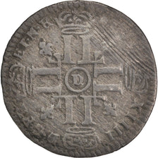 Coin, France, Louis XIV, Sol de 15 deniers ou quinzain, 15 Deniers, 1693, Lyon