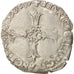 Moneta, Francia, Henri IV, 1/8 Ecu, 1607, Nantes, BB, Argento, Sombart:4688