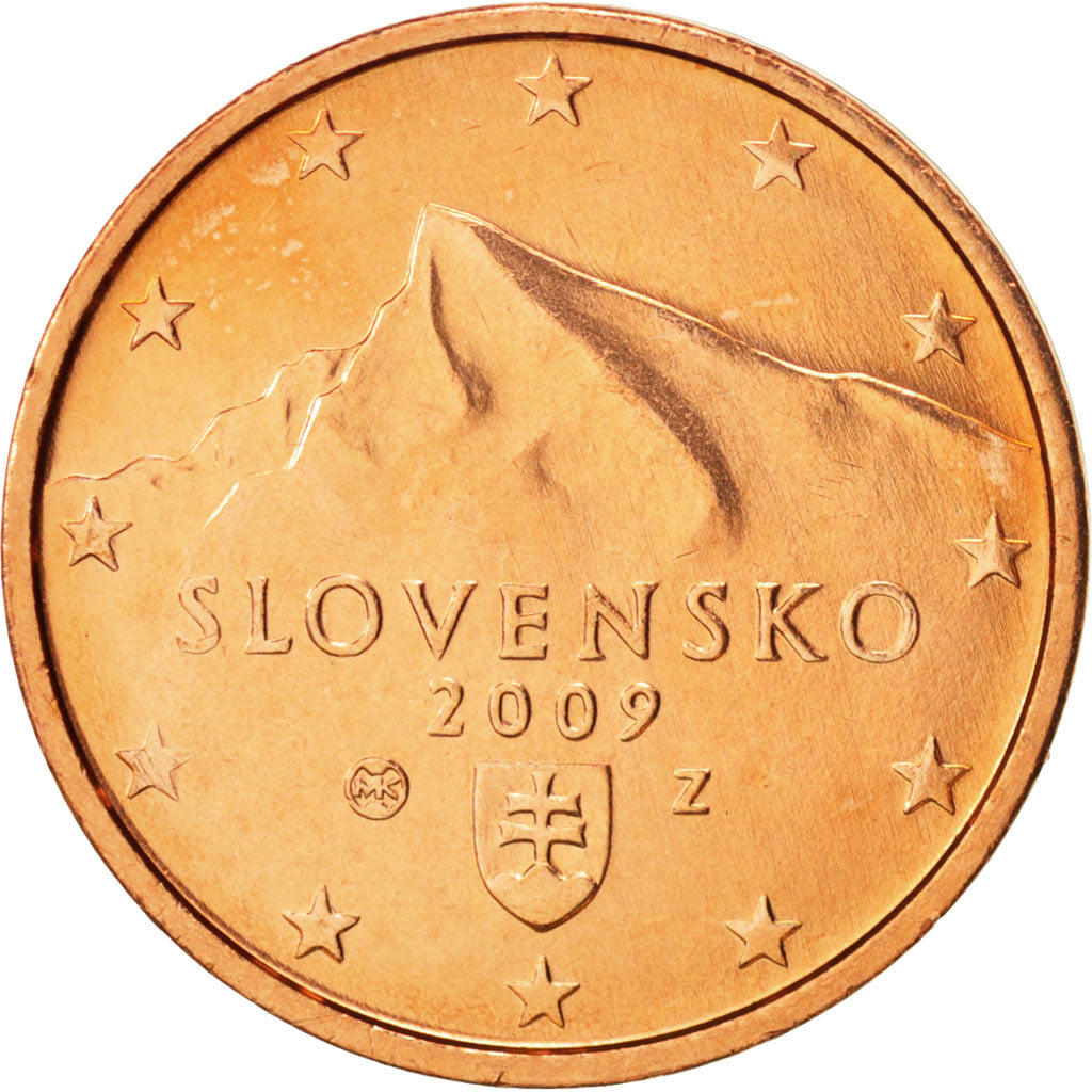 Slovacchia, 2 Euro Cent, 2009, SPL+, Acciaio placcato rame, KM:96