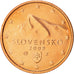 Eslovaquia, 2 Euro Cent, 2009, SC+, Cobre chapado en acero, KM:96