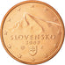 Slovacchia, 5 Euro Cent, 2009, SPL+, Acciaio placcato rame, KM:97