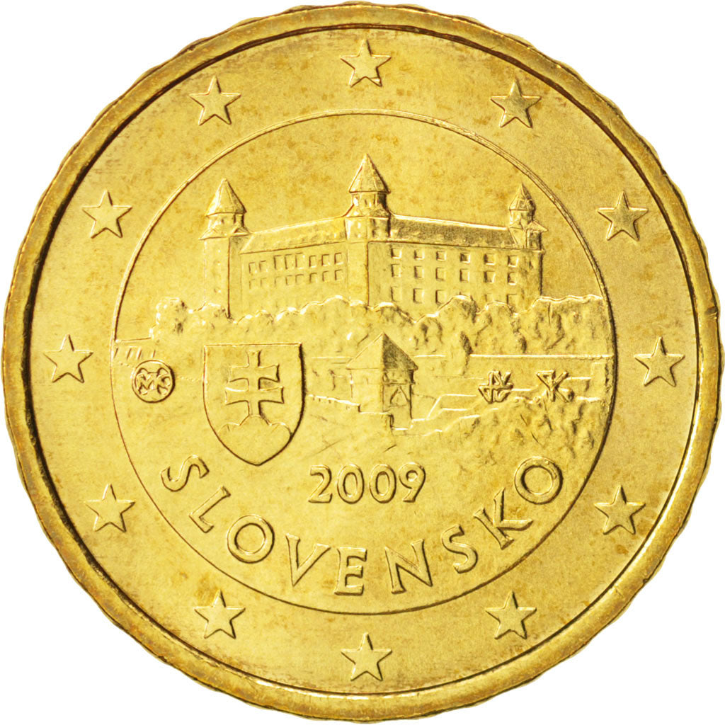 Slovacchia, 10 Euro Cent, 2009, SPL+, Ottone, KM:98