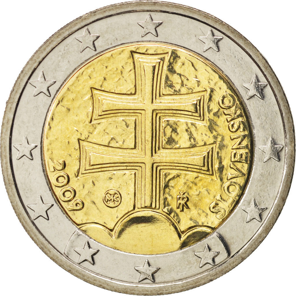 Slovakia, 2 Euro, 2009, MS(64), Bi-Metallic, KM:102