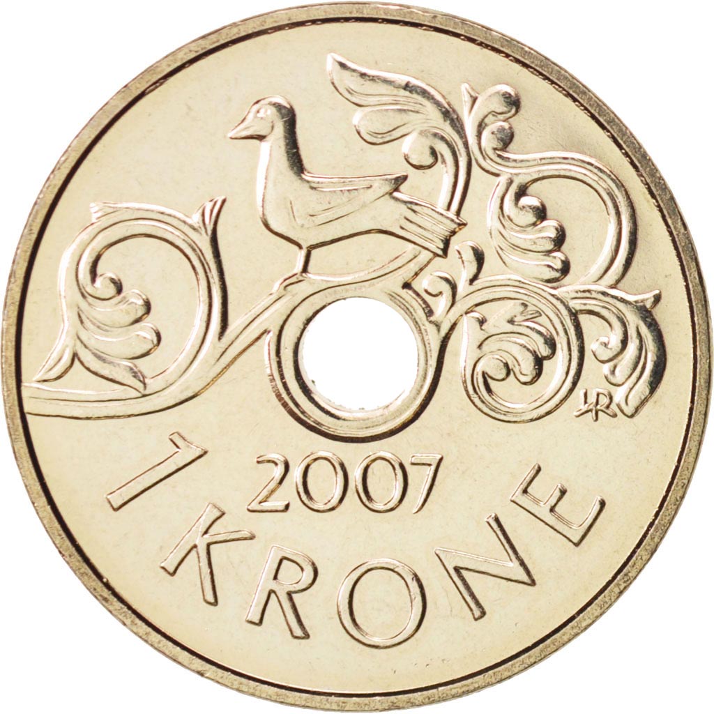 Norway, Harald V, Krone, 2007, MS(65-70), Copper-nickel, KM:462