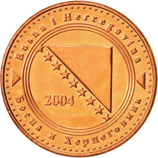 Moneda, BOSNIA-HERZEGOVINA, 10 Feninga, 2004, SC+, Cobre chapado en acero