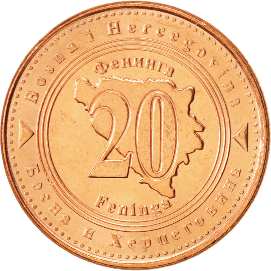 BOSNIA-HERZEGOVINA, 20 Feninga, 2004, MS(64), Copper Plated Steel, KM:116