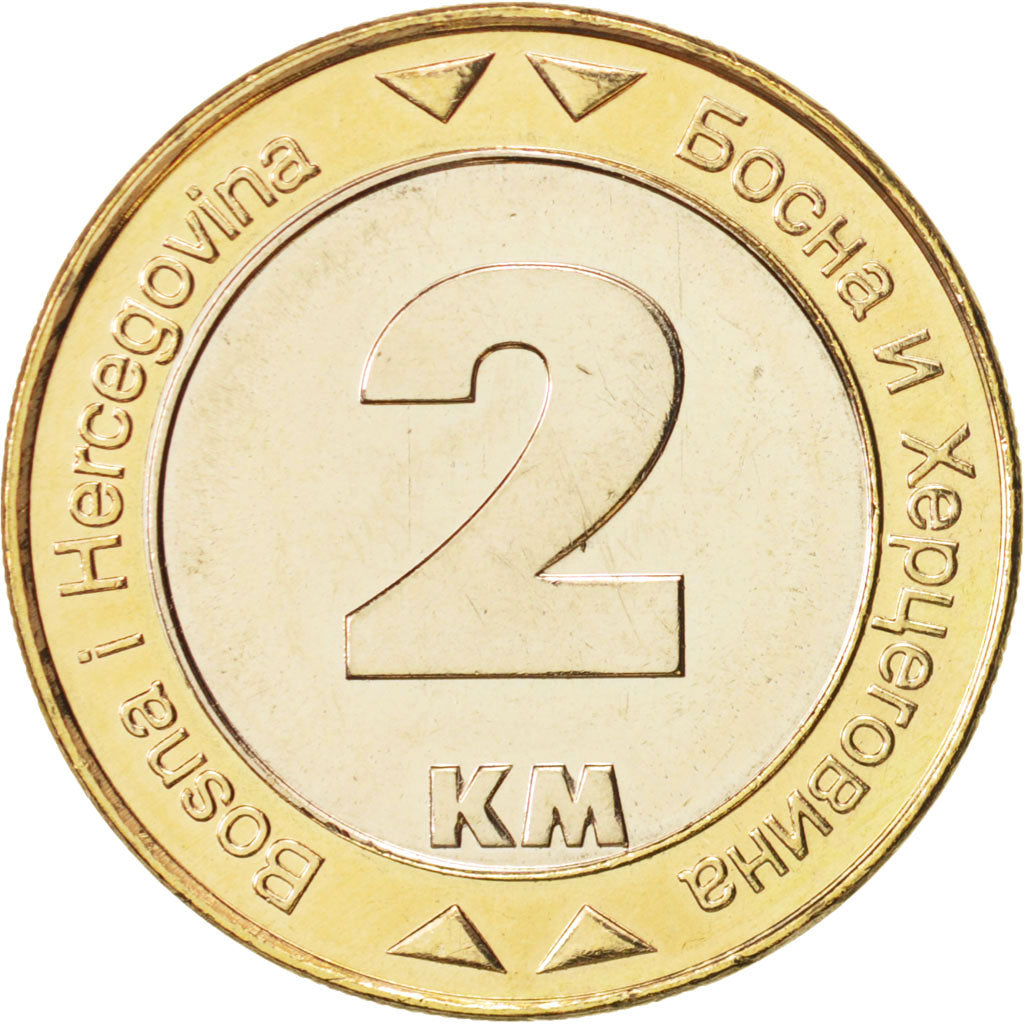 Coin, BOSNIA-HERZEGOVINA, 2 Konvertible Marka, 2003, British Royal Mint, MS(64)