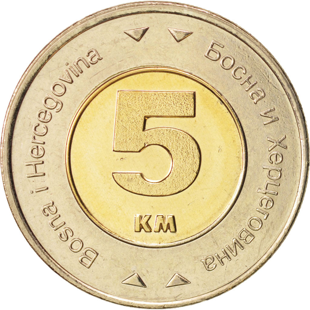BOSNIA-HERZEGOVINA, 5 Konvertible Marka, 2005, British Royal Mint, MS(64)