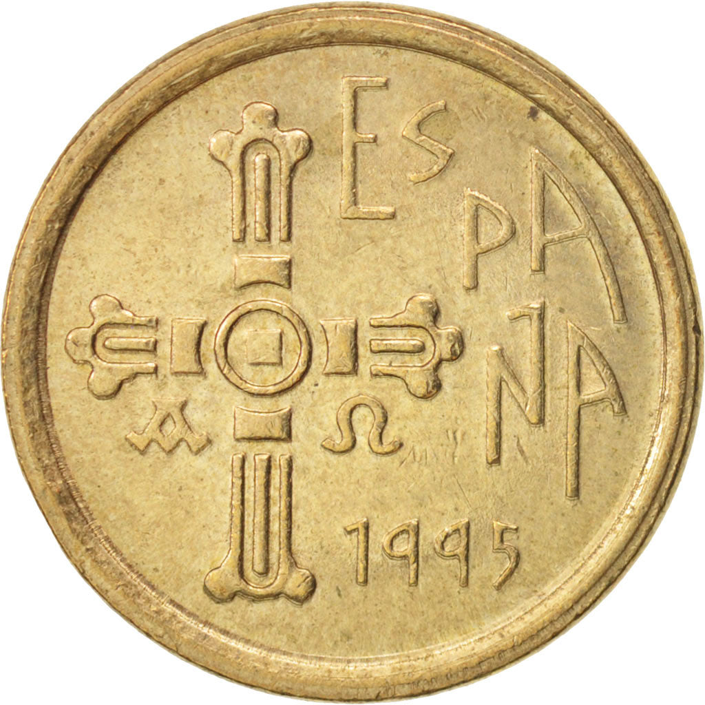 Coin, Spain, Juan Carlos I, 5 Pesetas, 1995, Madrid, MS(60-62), Aluminum-Bronze