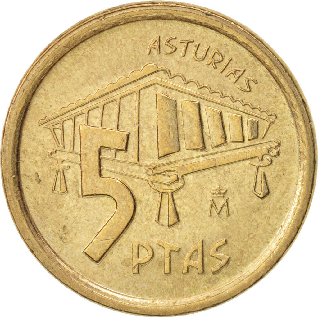 Coin, Spain, Juan Carlos I, 5 Pesetas, 1995, Madrid, MS(60-62), Aluminum-Bronze