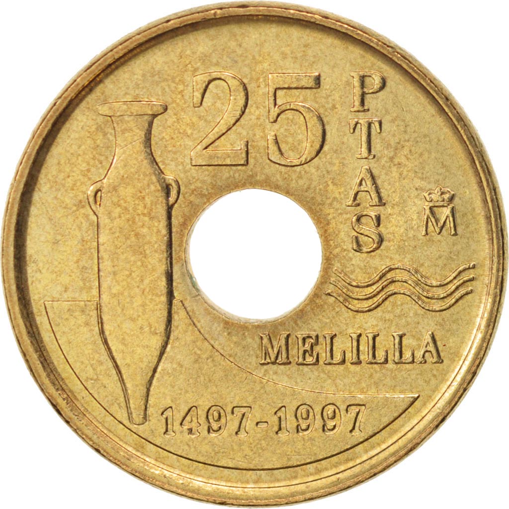 Monnaie, Espagne, Juan Carlos I, 25 Pesetas, 1997, Madrid, SUP+