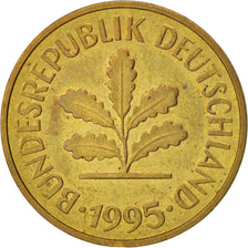 GERMANY - FEDERAL REPUBLIC, 5 Pfennig, 1995, Hamburg, AU(55-58), KM:107