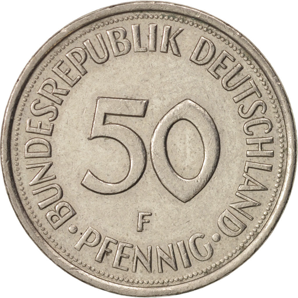 Coin, GERMANY - FEDERAL REPUBLIC, 50 Pfennig, 1979, Stuttgart, AU(55-58)
