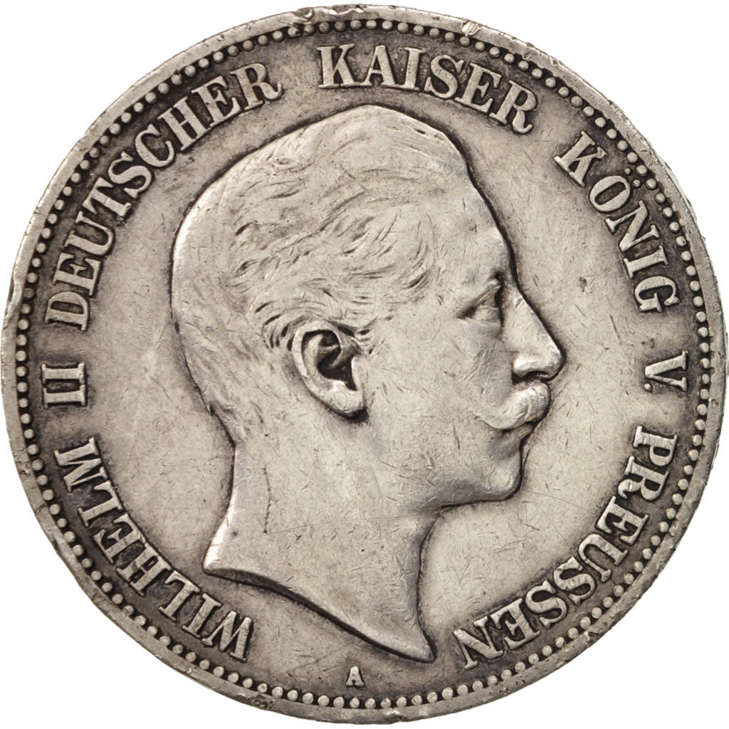 German States, PRUSSIA, Wilhelm II, 5 Mark, 1904, Berlin, EF(40-45), KM:523