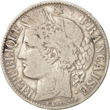 France, Cérès, Franc, 1887, Paris, VF(20-25), Silver, KM:822.1, Gadoury:465a