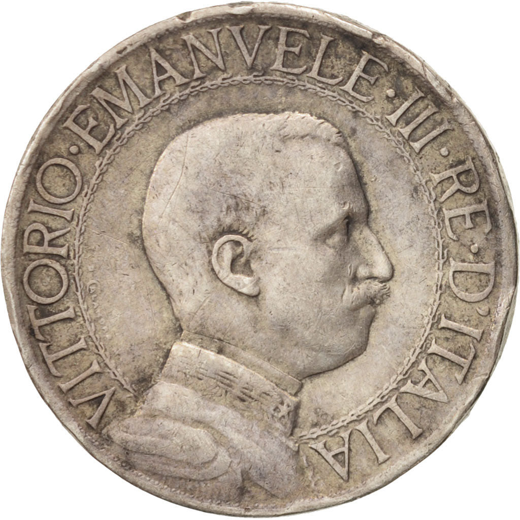 Coin, Italy, Vittorio Emanuele III, Lira, 1909, Rome, VF(20-25), Silver, KM:45