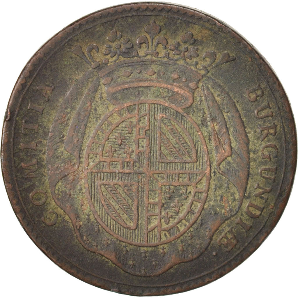 France, Token, Etats de Bourgogne, 1735, VF(30-35), Copper, Feuardent:9843