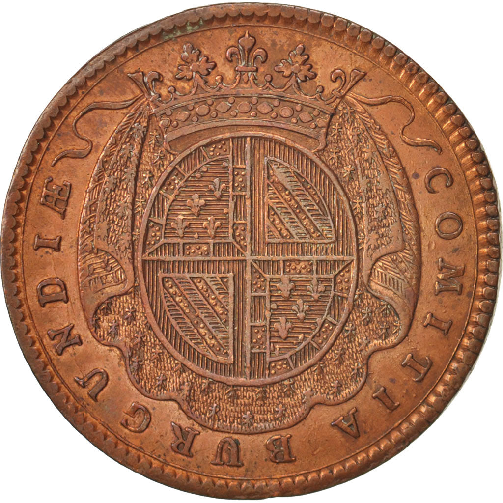 France, Token, Etats de Bourgogne, 1737, EF(40-45), Copper, Feuardent:9844