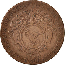 France, Token, Etats de Bourgogne, 1704, VF(20-25), Copper, Feuardent:9885